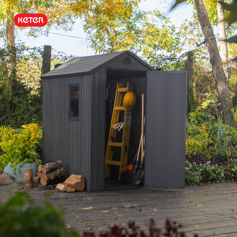 Keter Darwin 4 ft. W x 6 ft. D Durable Resin Outdoor Storage Shed